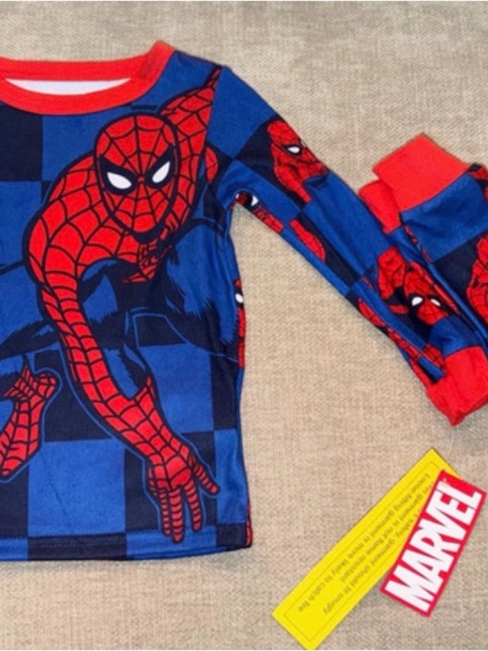 Marvel Spider-Man Boys Red and Blue Long Sleeve Costume Top